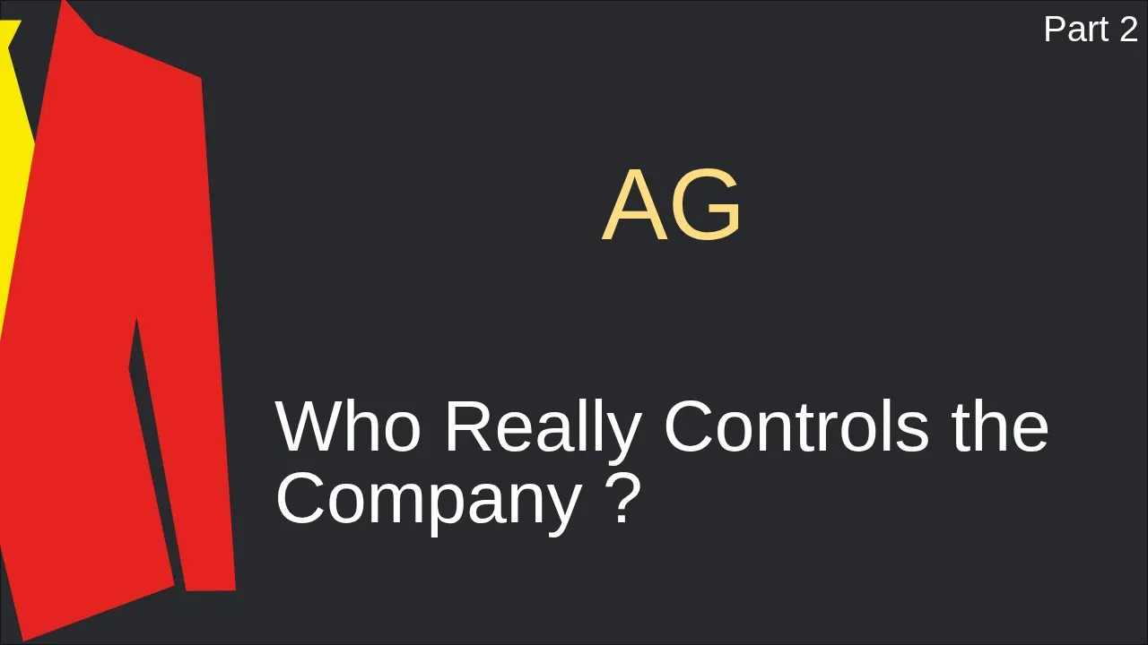 [AG 2] – Who Really Controls the Company ?